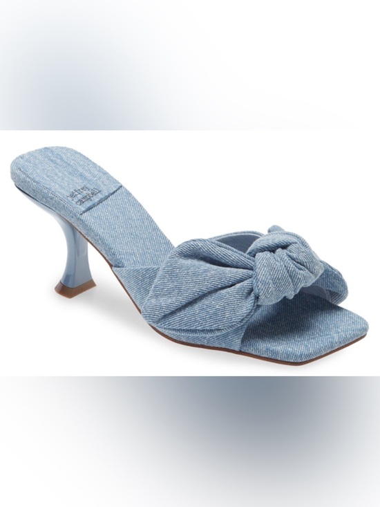 Jeffrey Campbell Shoes - Jeffrey Campbell Light Blue Knotted Denim Mules size 9